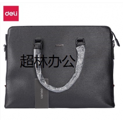 得力63757手提包(黑)(個)皮質公文包
