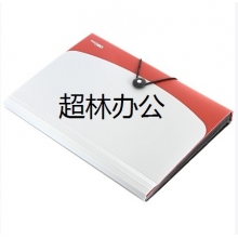 得力5558風琴包(紅)
