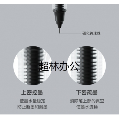 晨光(M&G)文具0.5mm黑色中性筆 直液式速干走珠筆 503全針管簽字筆水筆 6支/盒ARP50108
