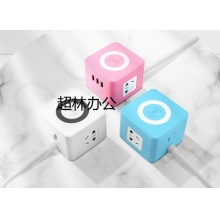 寶克（BAOKE）K622UW 小魔方無線充電插座 智能USB創(chuàng)意插排 插線板 全長1.5米 白色 1.5米