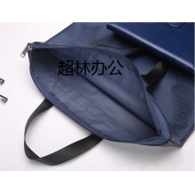 晨光(M&G)文具A4藍色紋手提會議包 事務包 大容量商務公文拉鏈袋 資料袋文件袋 單個裝ABBN3047
