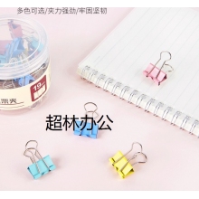 寶克（BAOKE）BC1365 彩色長尾夾票夾40只19mm 燕尾夾票據夾子辦公用品