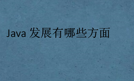 Java發(fā)展有哪些方面