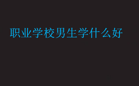 職業學校男生學什么好