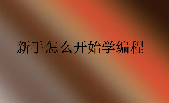 新手怎么開始學編程