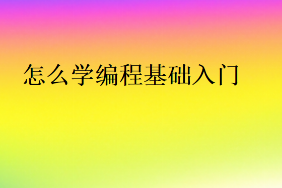 怎么學(xué)編程基礎(chǔ)入門
