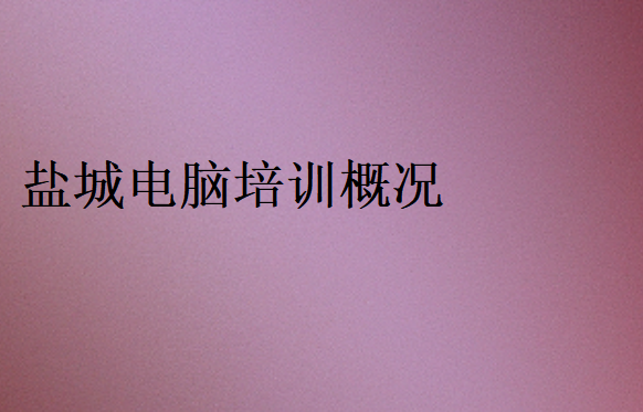 鹽城電腦培訓概況