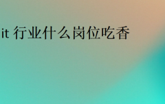 it行業什么崗位吃香(熱門崗位)