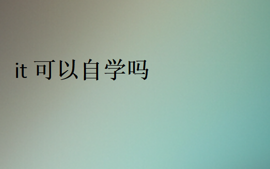 自學和IT培訓哪個好