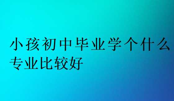 小孩初中畢業(yè)學個什么專業(yè)比較好